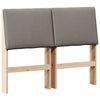 vidaXL Kl&auml;dd s&auml;nggavel Taupe 135 cm Massiv furu