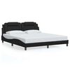 vidaXL Bed Frame "Viana" without Mattress Black 180x200 cm Faux Leather
