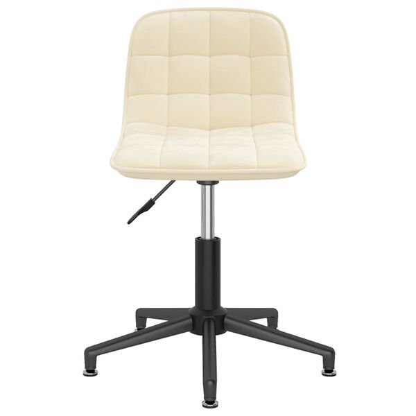 vidaXL Snurrbar matstol gr&auml;ddvit sammet