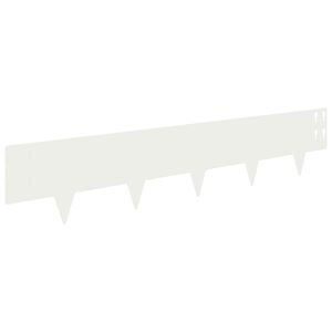 vidaXL Kant f&ouml;r gr&auml;smatta 50 st 100 x 20 cm St&aring;l Vit