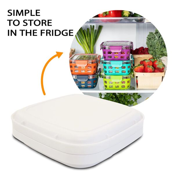 DERYAN Barntallrik silikon Quuby vit