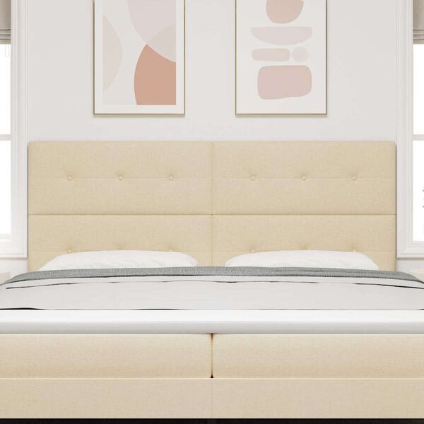 vidaXL Huvudgavel med huvudgavel Kr&auml;m 200 cm Konstl&auml;der