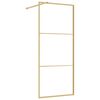 vidaXL Duschv&auml;gg med klart ESG-glas guld 90x195 cm