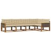 vidaXL Utomhussoffset med kudde 5 pcs Naturlig och Beige