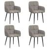 vidaXL Matstolar 4 pcs Faux Mockal&auml;der Ljusgr&aring; 59 x 56,5 x 85 cm