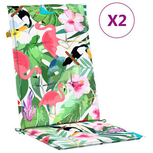 vidaXL Stolsdynor 2 st flerf&auml;rgad 120x50x3 cm tyg