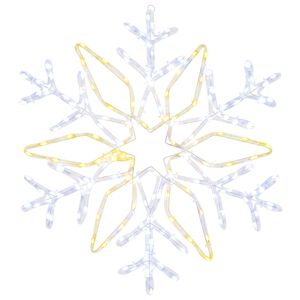 vidaXL Julbelysning sn&ouml;flinga LOVIISA 140 LED-lampor Kallvit &Oslash; 55 cm