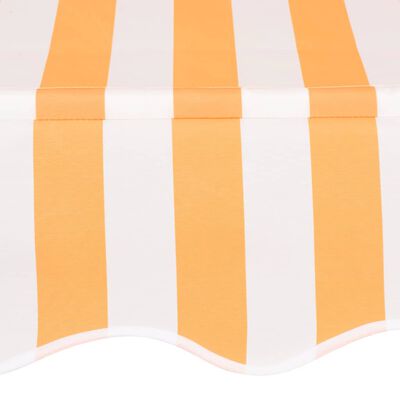 vidaXL Markis manuellt infällbar 100 cm orange och vita ränder