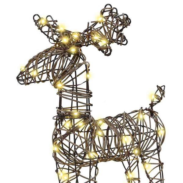 vidaXL Ren Pull Släde Varmvit 52.5 x 28 x 32.5 cm Rotting