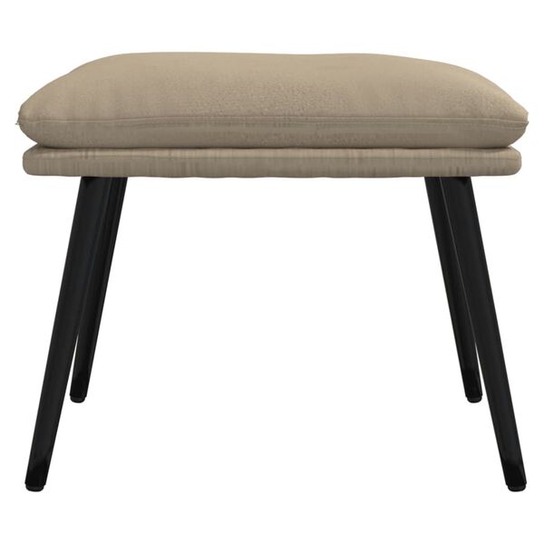 vidaXL Fotpall ljusgr&aring; 45x30x35 cm mikrofibertyg