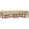 vidaXL Utomhussoffset med kudde 9 pcs Naturlig och Beige