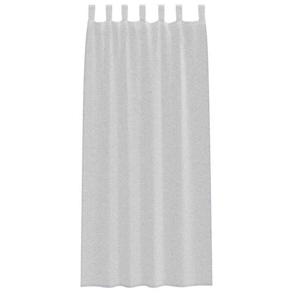 vidaXL Voile Gardin med gardiner 2 pcs Ljusgr&aring; 225 x 140 cm Polyester
