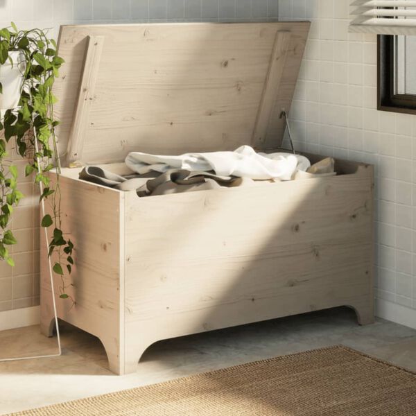 vidaXL F&ouml;rvaringsl&aring;da med lock RANA 100x49x54 cm massiv furu