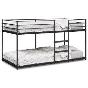 vidaXL V&aring;ningss&auml;ng utan madrass svart 75x190 cm st&aring;l