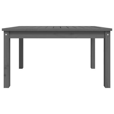 vidaXL Trädgårdsbord grå 82,5x50,5x45 cm massiv furu
