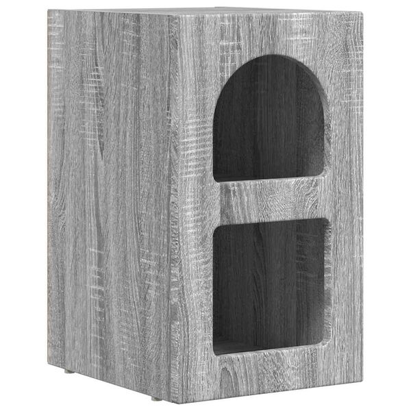 vidaXL S&auml;ngbord Gr&aring; Sonoma 29,5 x 33,5 x 50 cm Konstruerat tr&auml;