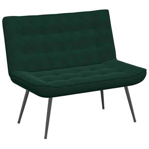 vidaXL B&auml;nk m&ouml;rkgr&ouml;n 110x74x84 cm sammet