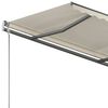 vidaXL Frist&aring;ende markis manuellt inf&auml;llbar 350x250 cm gr&auml;ddvit