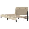 vidaXL Bed Frame without Mattress Cream 90x200 cm Fabric