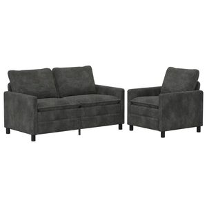 vidaXL Soffset 2 st Antracit Polyester