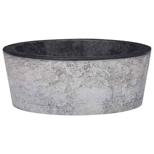 vidaXL Handfat svart &Oslash;40x15 cm marmor