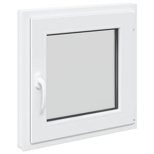 vidaXL K&auml;llarf&ouml;nster RISOR 50 x 50 cm PVC och glas Vit
