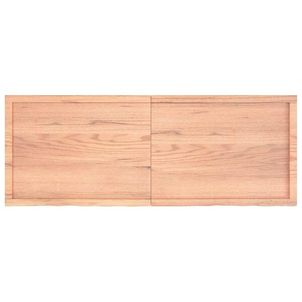vidaXL Vägghylla ljusbrun 160x60x(2-6) cm behandlad massiv ek