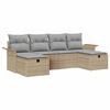 vidaXL Tr&auml;dg&aring;rdsoffset 6 st Poly rattan
