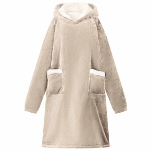 vidaXL Filt-hoodie Beige M Fleece och Flanell