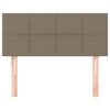 vidaXL Sänggavel taupe 80x5x78/88 cm tyg