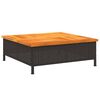 vidaXL Skydd f&ouml;r parasollfot svart 70x70x25cm konstrottning och akacia