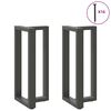vidaXL Barbordsben T-formade 2 st antracit 40x35x(90-91) cm st&aring;l