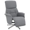 vidaXL Reclinerf&aring;t&ouml;lj med fotst&ouml;d ljusgr&aring; tyg