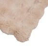 vidaXL Faux Kaninp&auml;ls Filt Olite Beige 130 x 150 cm Polyester