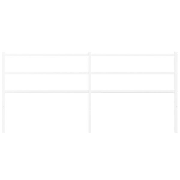 vidaXL Huvudgavel metall vit 180 cm