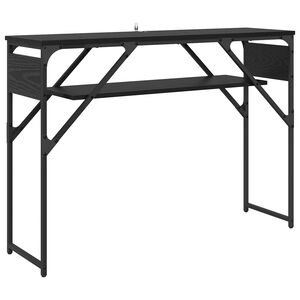 vidaXL Konsolbord Svart Ek Konstruerat tr&auml; 105x30x75cm