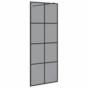 vidaXL Walk-in Duschv&auml;gg Svart 80 x 195 cm h&auml;rdat glas