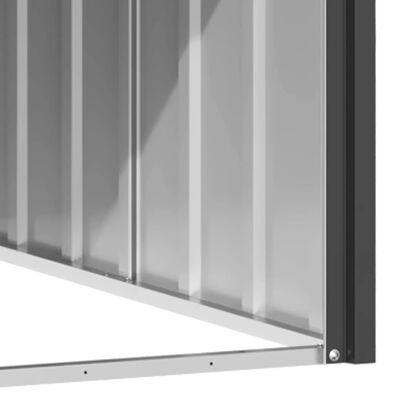 vidaXL Hundgård antracit 116,5x103x81,5 cm galvaniserat stål