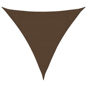 vidaXL Solsegel 160 g/m&sup2; brun 3x3x3 m HDPE