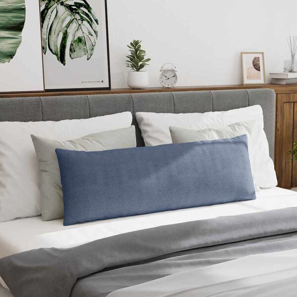 vidaXL Sofakuddar 2 pcs Blå 120 x 40 cm Kordread tyg