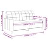 vidaXL Soffa 2-sits mörkgrå 140 cm tyg