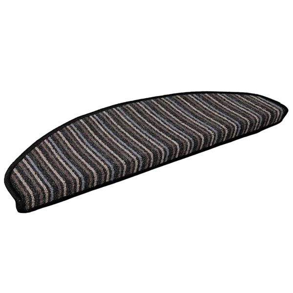 vidaXL Sj&auml;lvh&auml;ftande trappmattor 15 pcs Antracit 65 x 21 x 4 cm
