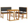 vidaXL Tr&auml;dg&aring;rds Bistro Set 3 pcs Brun Massivt Akaciatr&auml;