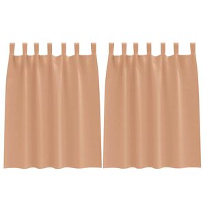 vidaXL M&ouml;rkl&auml;ggningsgardiner med Ringar 2 st Ljusbrun 140 x 140 cm