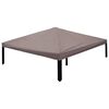 vidaXL T&auml;lt&ouml;verdrag med tak Taupe 300 x 300 cm Polyester och St&aring;l