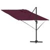 vidaXL Roma Parasol Röd 286 x 285 x 265 cm Polyester och aluminium