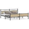vidaXL S&auml;ngram utan madrass metall sonoma-ek 200x200 cm
