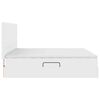 vidaXL F&ouml;rvaringss&auml;ng med madrass Ren Vit 200 x 200 cm Konstl&auml;der