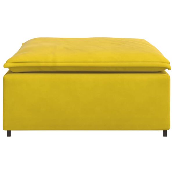 vidaXL Modulsoffa fotpallsmodul gul 100x100x48 cm