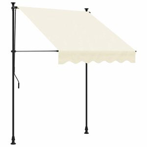 vidaXL Inf&auml;llbar markis gr&auml;ddvit 200x115 cm tyg och st&aring;l